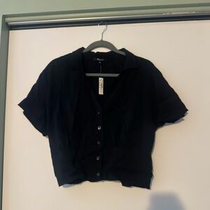 Madewell Cropped button up top